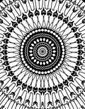 Radiating Floral Mandala Pattern Rug