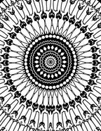 Radiating Floral Mandala Pattern Rug