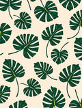 Tropical Green Leaf Pattern Rug