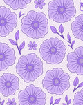 Pastel Lavender Floral Pattern Rug