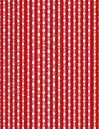 Classic Red White Striped Geometric Design Rug