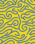 Abstract Blue Swirls Pattern Rug