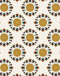 Vintage Gold Floral Medallion Design Rug