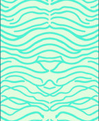 Mint Green Wavy Line Pattern Rug