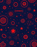 Red Starburst Floral Pattern Rug