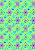 Floral Starburst Patterned Artwork Rug