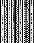 Bold Vertical Stripe Zigzag Pattern Rug