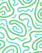 Curvy Flowing Abstract Lines Rug