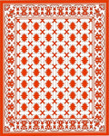 Orange Floral Lattice Classic Design Rug