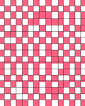 Pink And White Checkered Grid Pattern Rug