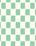 Mint Cream Checked Grid Rug