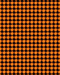 Orange Black Houndstooth Pattern Rug