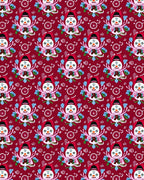 Whimsical Snowman Pattern Design Rug