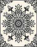 Intricate Floral Sunburst Pattern Rug