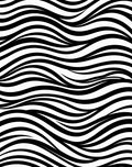 Abstract Black White Wave Pattern Rug