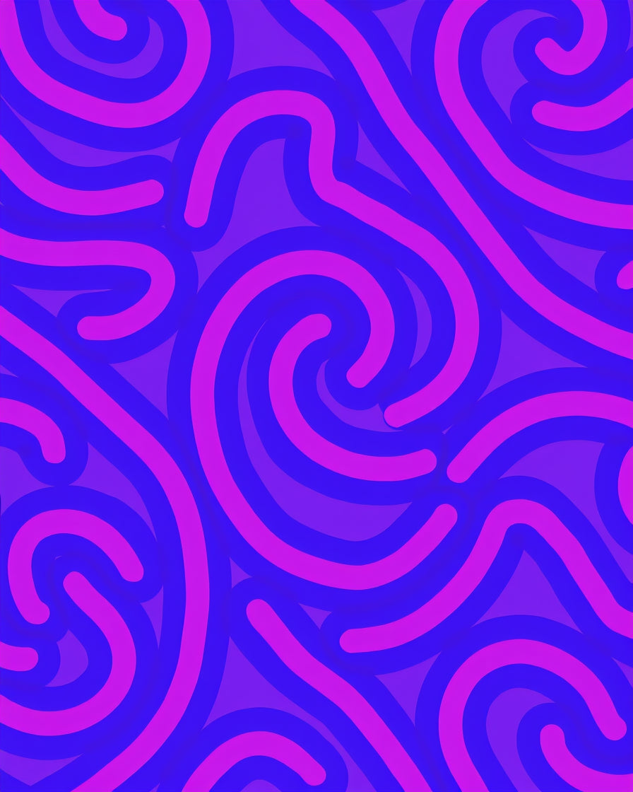 Swirling Pink and Purple Abstract Pattern Rug