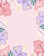 Pastel Floral Frame Design Rug