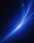 Cosmic Blue Streaking Light Design Rug