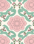 Pastel Floral Ribbon Pattern Design Rug