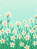 Spring Floral Meadow Pattern Rug