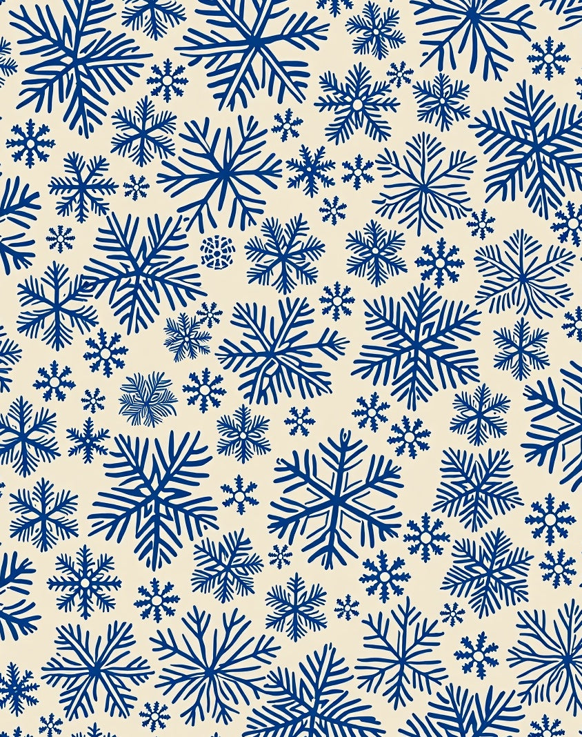 Deep Blue Snowflake Winter Sky Rug