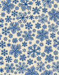 Deep Blue Snowflake Winter Sky Rug