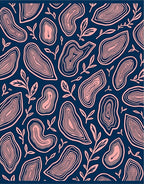 Abstract Organic Wood Grain Lines Rug