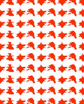 Bold Orange Geometric Star Pattern Rug