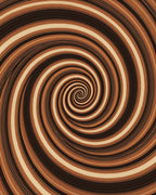 Warm Toned Swirl Pattern Rug