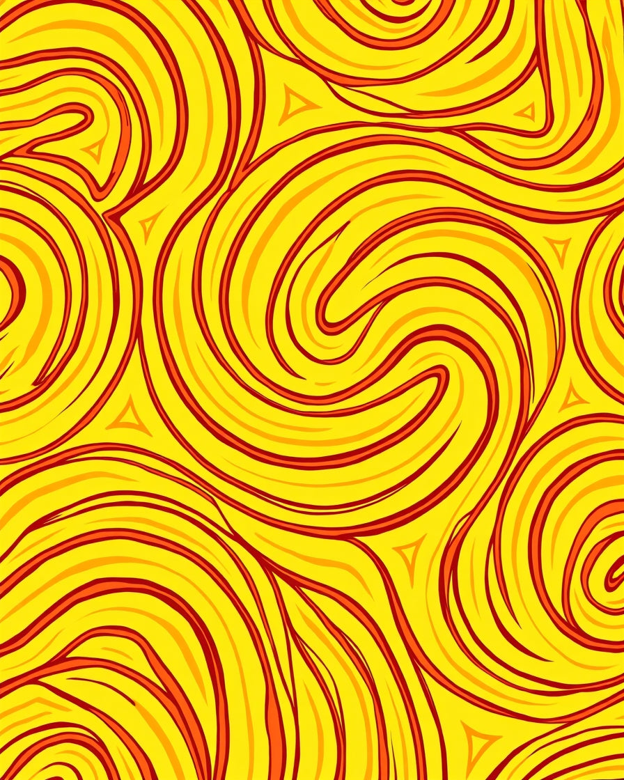 Vibrant Swirl Abstract Warm Pattern Rug