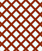 Red White Lattice Diamond Pattern Rug