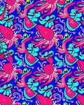 Bold Pink Octopus Aquatic Pattern Rug