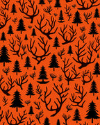 Forest Winter Antler Pattern Rug