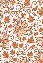 Ornate Leafy Vine Pattern Design Rug