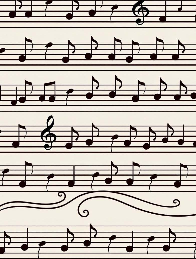 Musical Notes Seamless Pattern Rug