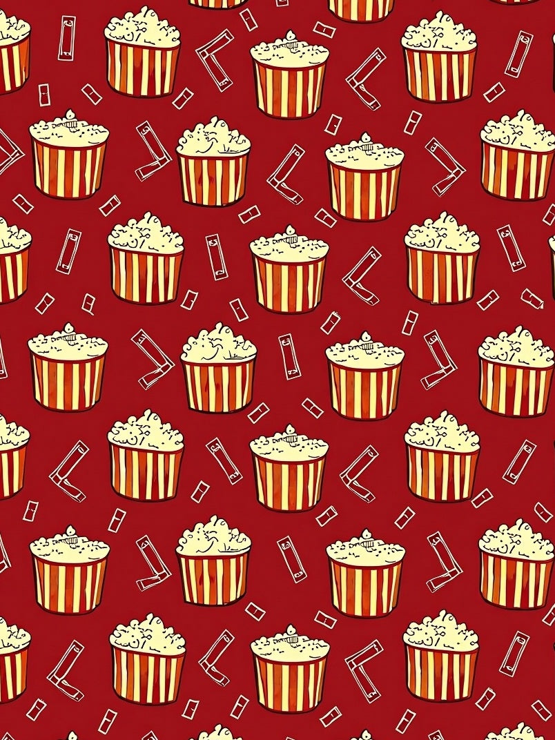 Red Popcorn Pattern Rug
