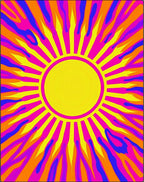 Vibrant SunBurst Abstract Design Rug