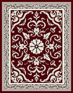 Ornate Floral Vine Pattern Rug