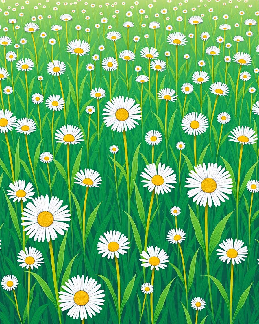 Garden Field Daisy Meadow Design Rug