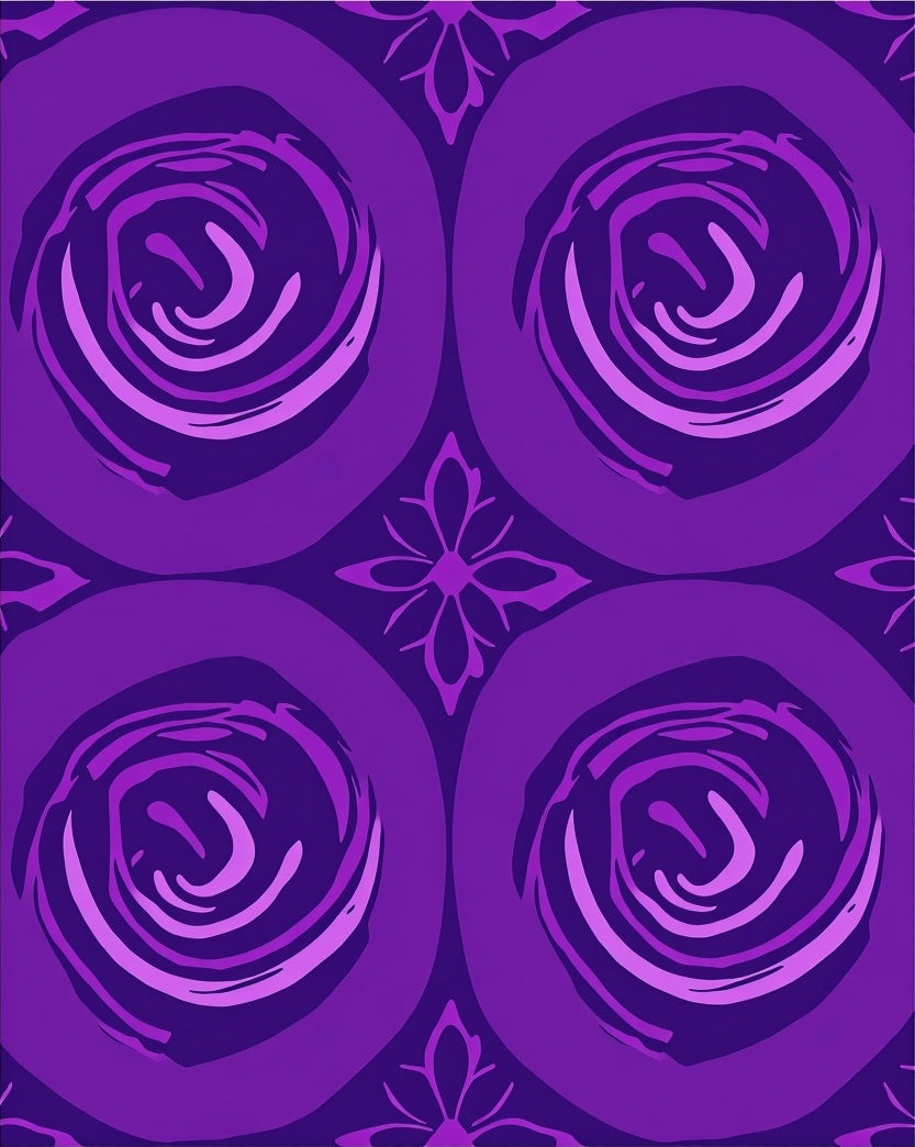 Purple Swirls Graphic Pattern Rug