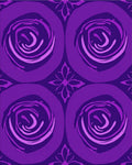 Purple Swirls Graphic Pattern Rug