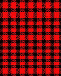 Bold Red Black Checkered Pattern Rug