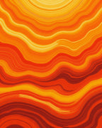 Fiery Wavy Stripes Design Rug