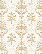 Gold Vintage Damask Pattern Rug