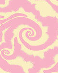 Whimsical Pink Yellow Swirl Pattern Rug