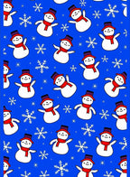 Charming Snowman And Snowflake Print Rug