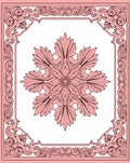 Intricate Floral Mandala Frame Design Rug
