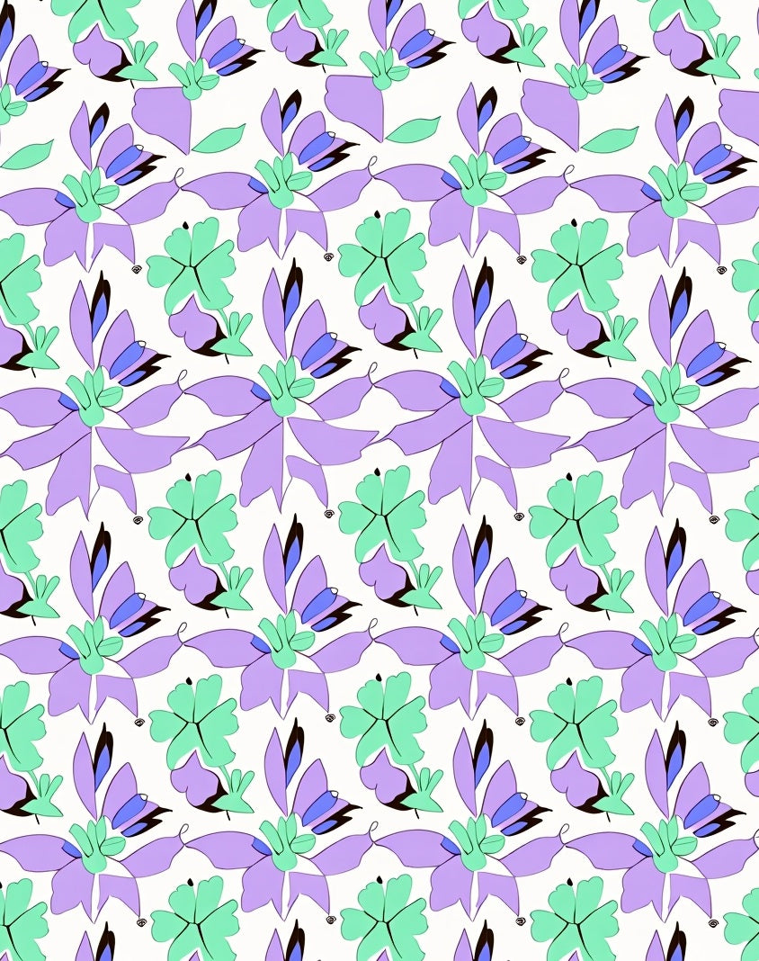 Pastel Floral Abstract Pattern Rug