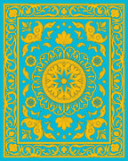 Ornate Floral Medallion Patterned Rug