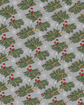 Winter Pine Sprig Snowflakes Pattern Rug